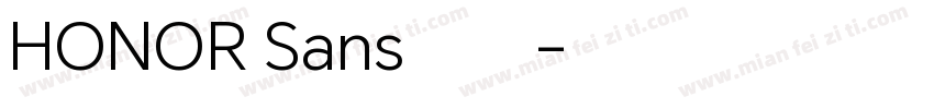 HONOR Sans 荣耀字体字体转换